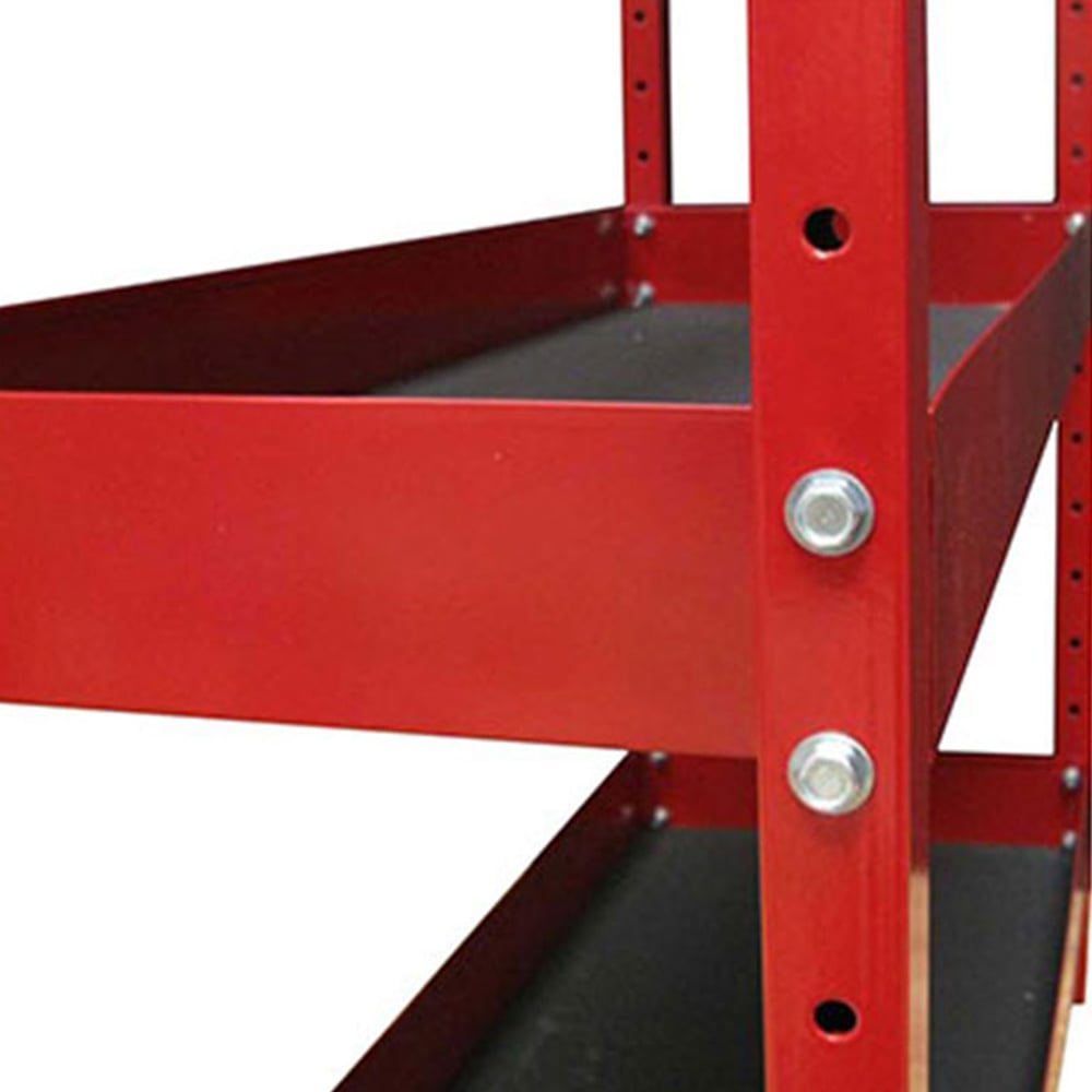 MonsterShop 3 Shelf Red Volcano Metal Van Shelving Rack Image 4