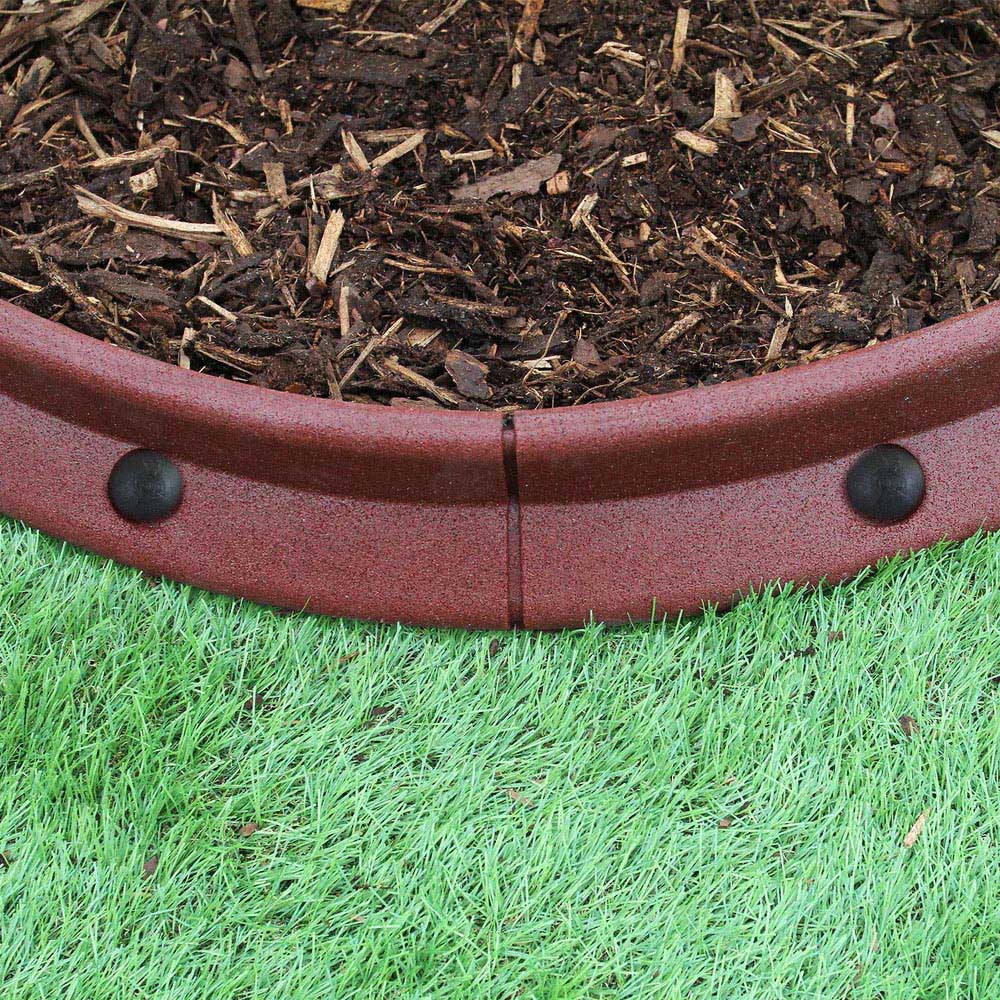 MonsterShop Terracotta 4ft 4 Pack Flexible Lawn Edging Image 5