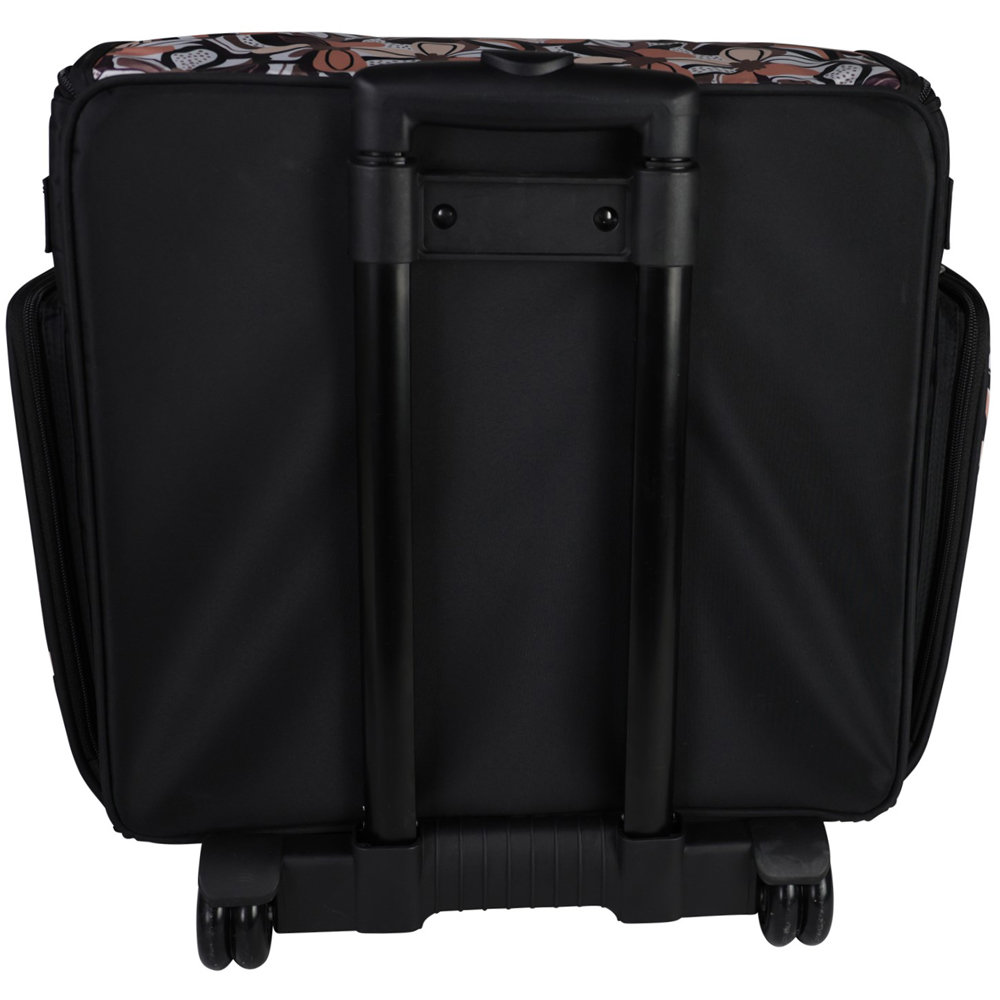 Everything Mary EVM12740-4 Brown Floral Collapsible Rolling Trolley Bag 40.6 x 25.4 x 38.1cm Image 4