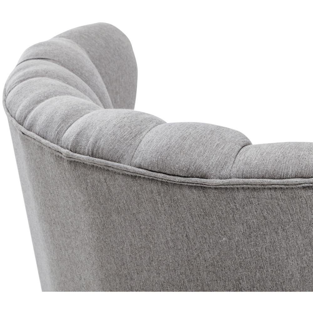 Living and Home Grey Modern Wing Back Armchair with Footstool Image 6
