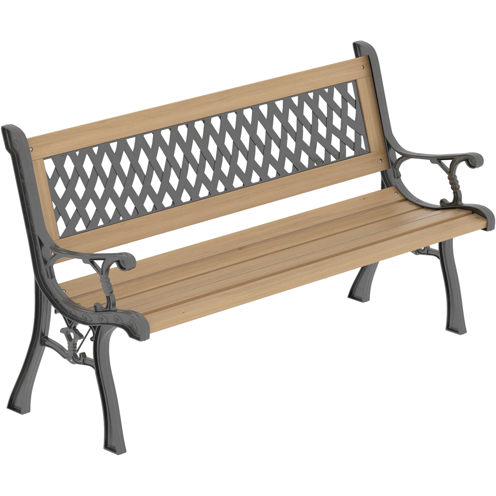 GARDEN VIDA Cross Style Garden Bench Image 2