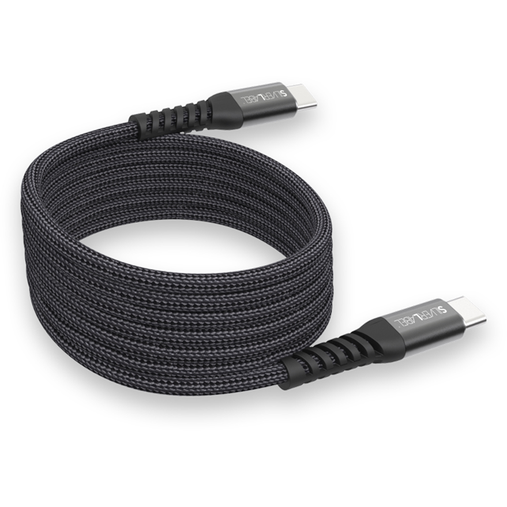 SilverLabel Black Magnetic USB-C to USB-C Cable 1m Image 5