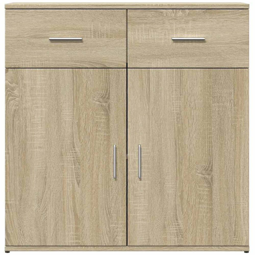 vidaXL 2 Door 2 Drawer Sonoma Oak Sideboard Set of 2 Image 4
