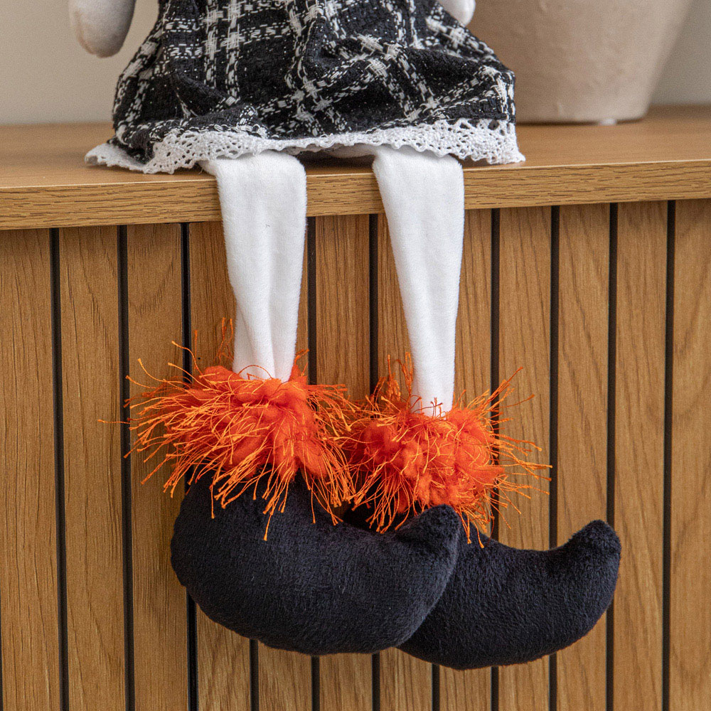 Samuel Alexander Mrs Bones Seated Halloween Decoration with Dangly Legs 55cm Image 5