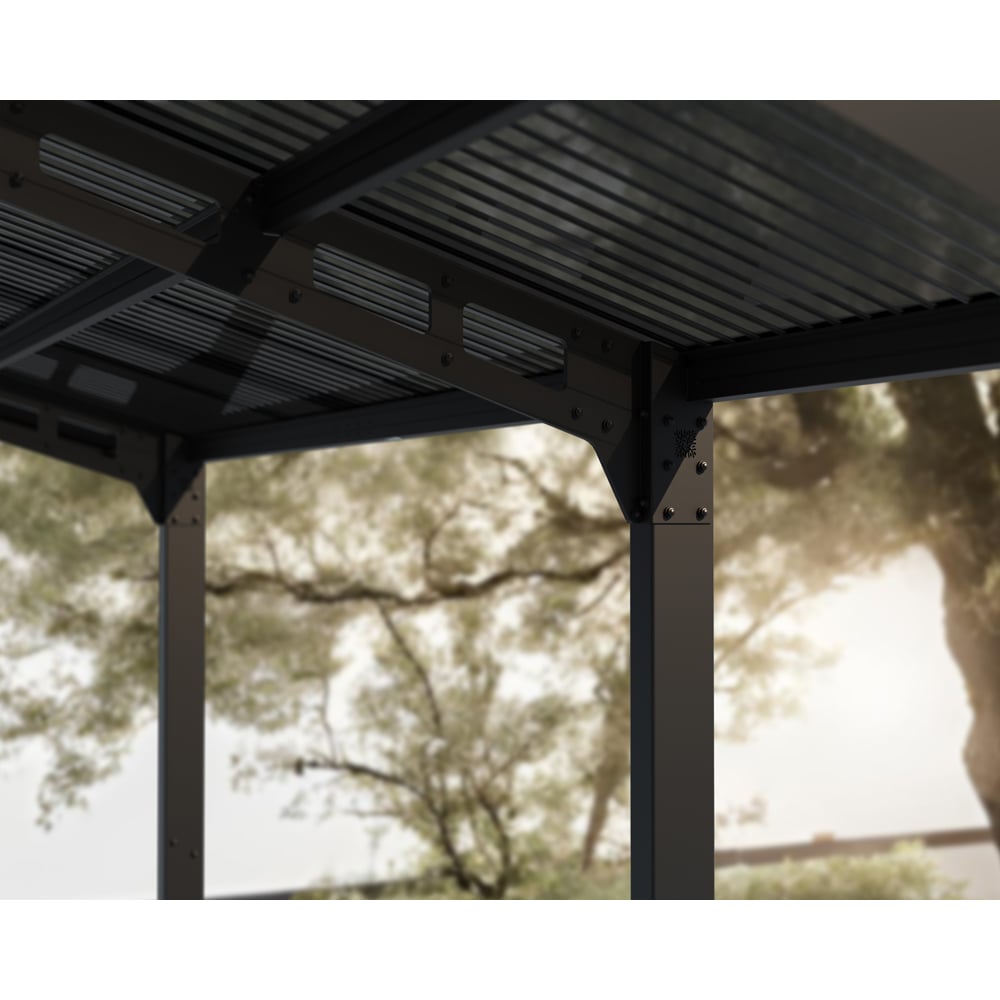 Palram Canopia Sydney Wave Black Car Port 10 x 20ft Image 3
