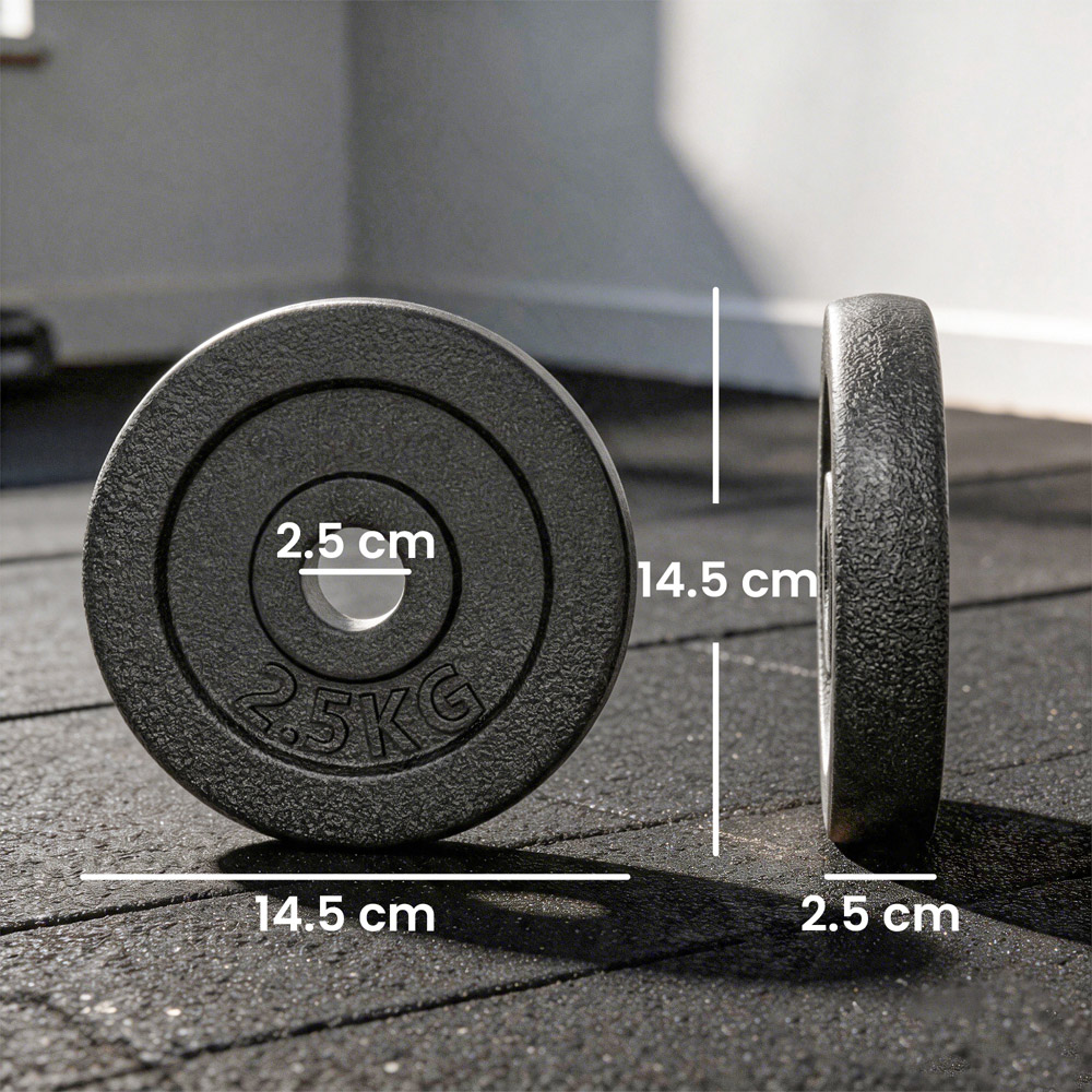 SPORTNOW Weight Plates Set 2.5kg 4 Pack Image 8