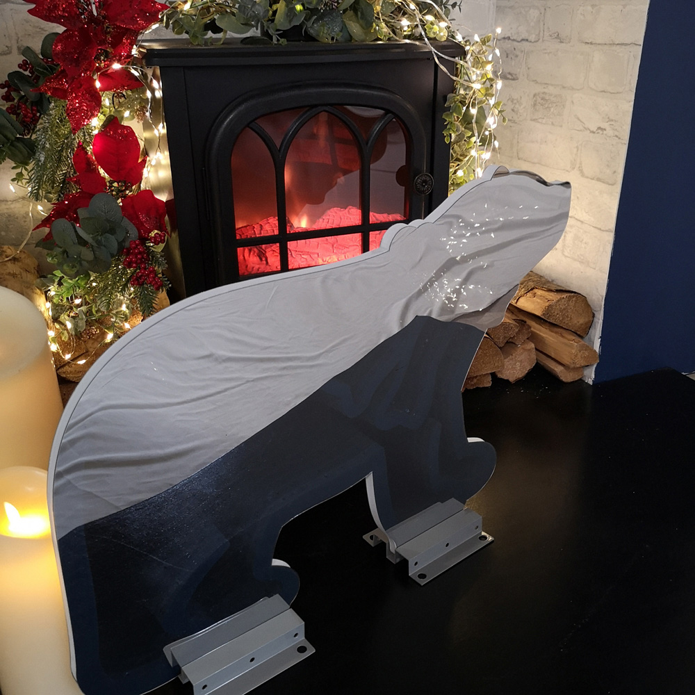 Samuel Alexander Infinity Light Up Polar Bear and Scarf Christmas Decoration 60cm Image 3