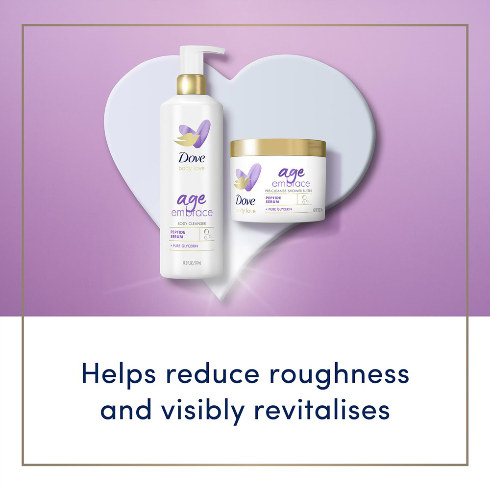 Dove Body Love Age Embrace Body Cleanser with Peptide Serum and Glycerine 517ml 8 Pack Image 4