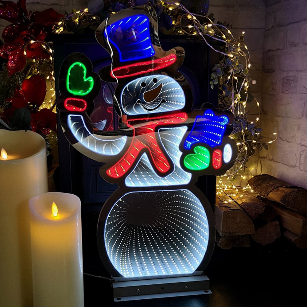 Samuel Alexander Infinity Light Up Standing Snowman Christmas Decoration 56cm Image 1