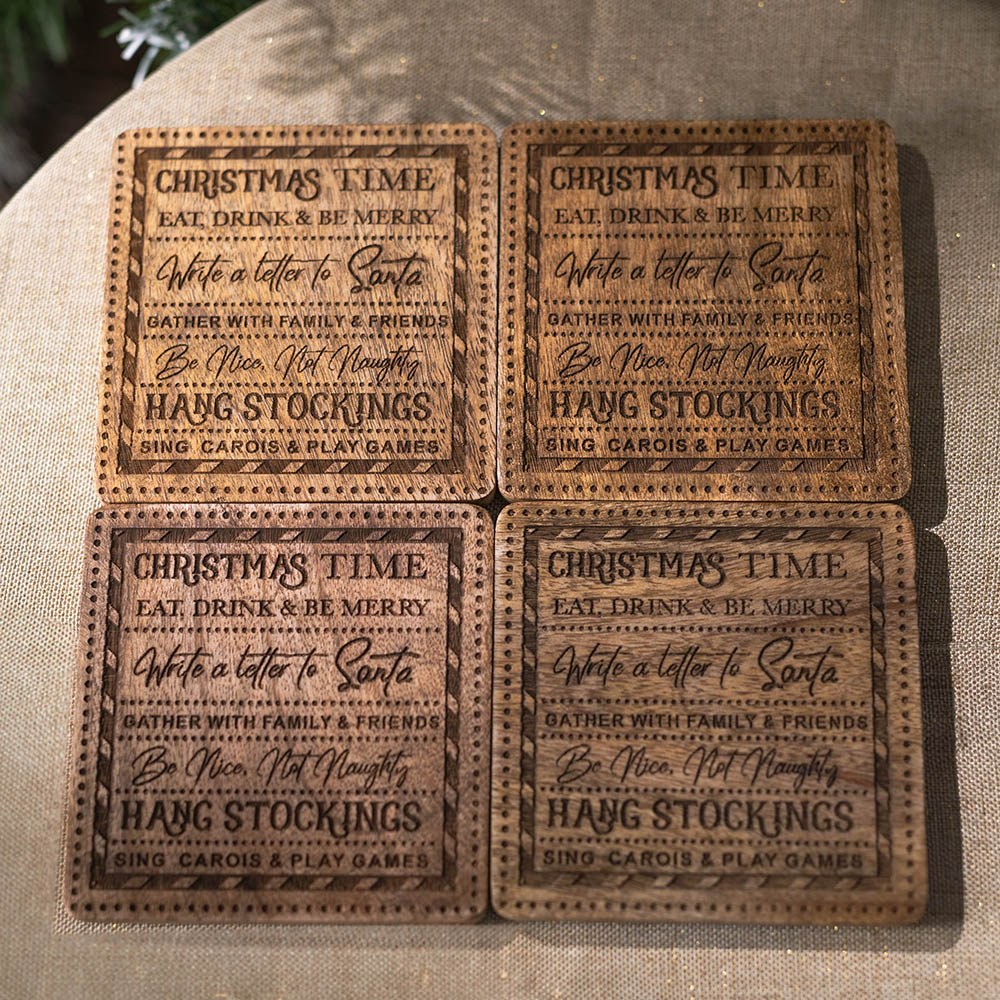 Marco Paul 4 Pack Christmas Sing Carols Coasters Image 4