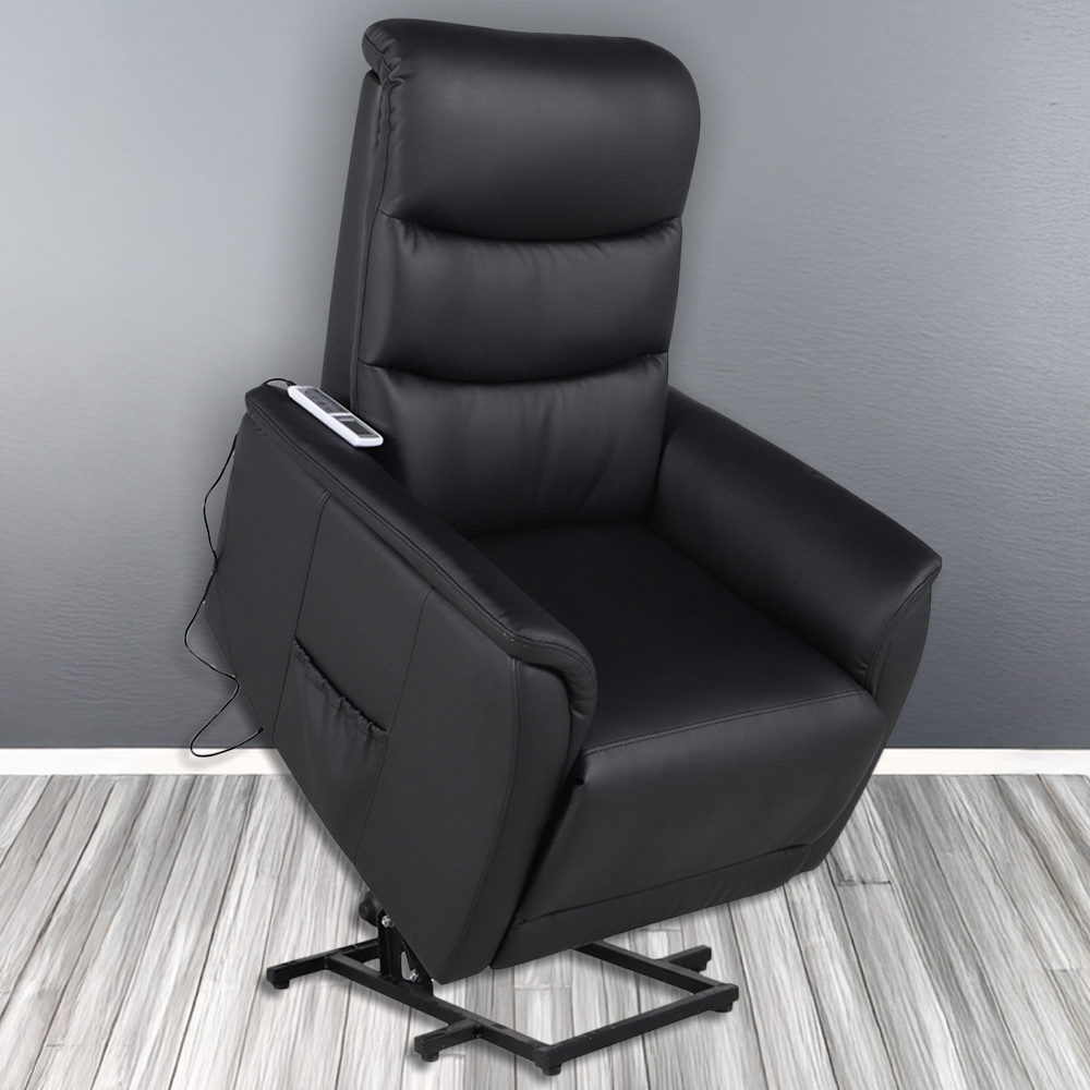 Furniture One PU Leather Power Massage Lift Recliner Chair with Heat Vibration Image 1