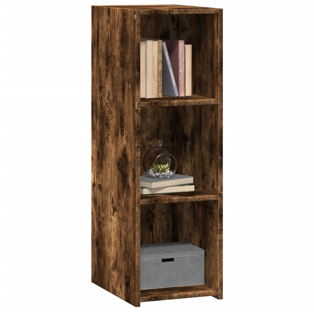 vidaXL 3 Shelf Smoked Oak Compact Sideboard Image 3