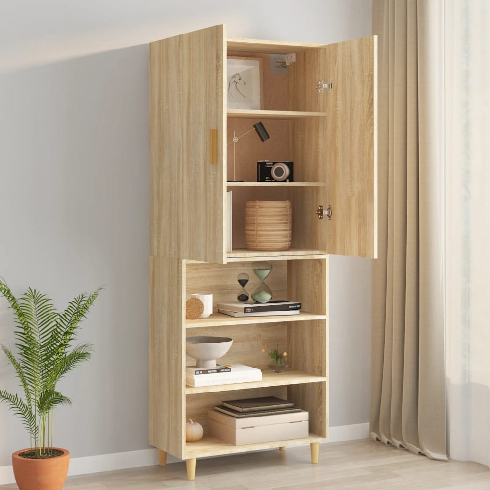 vidaXL 2 Door Sonoma Oak Hanging Wall Cabinet Image 9