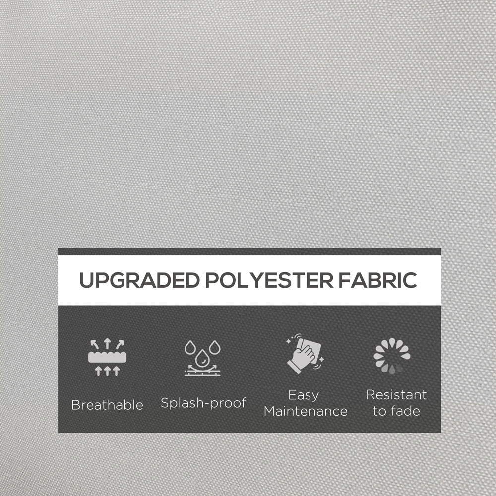 Outsunny Light Grey 3 Piece Back and Seat Replacement Cushion 66 x 117cm Image 4