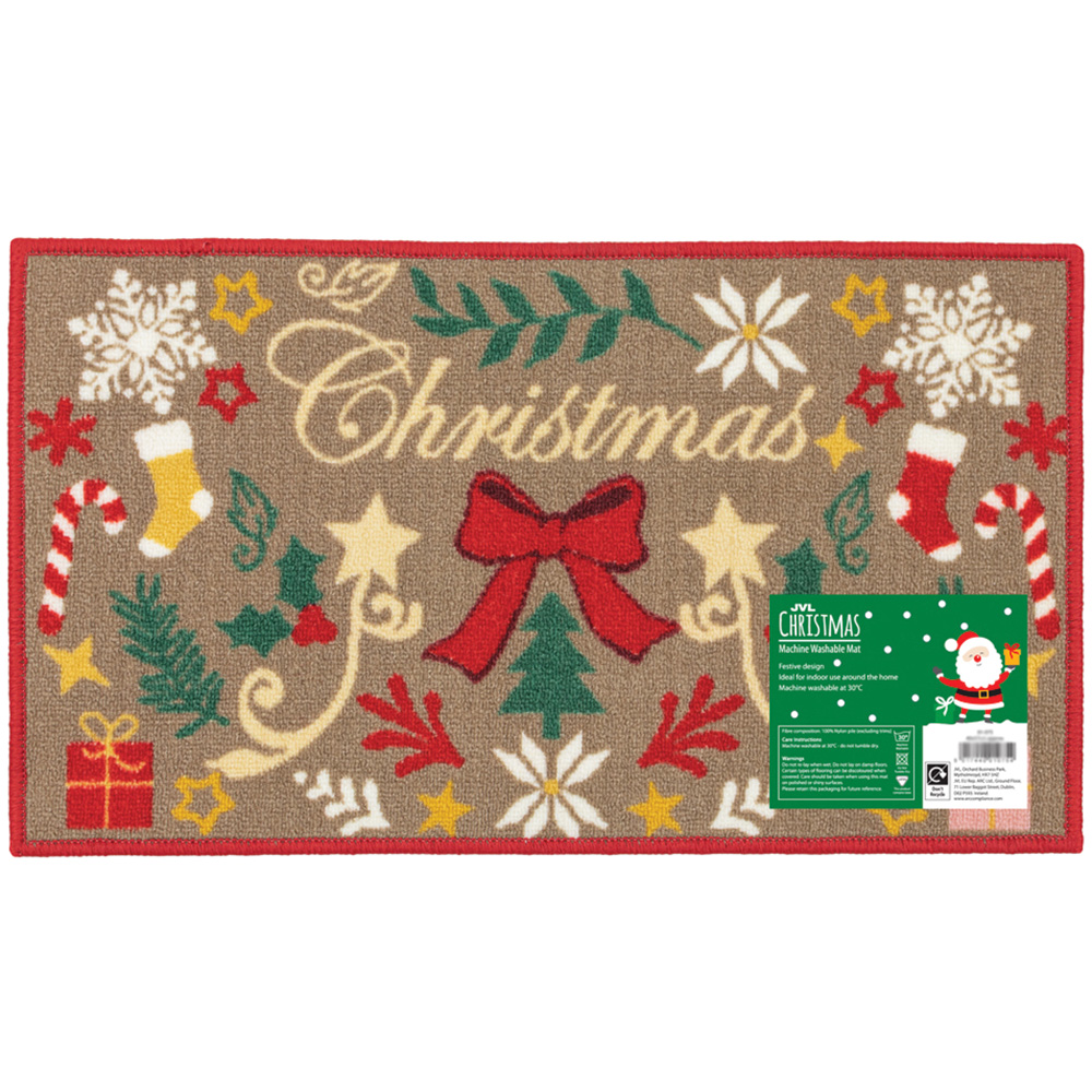 JVL Premium Scandi Christmas Nylon Pile Non Slip Indoor Mat 40 x 70cm Image 7