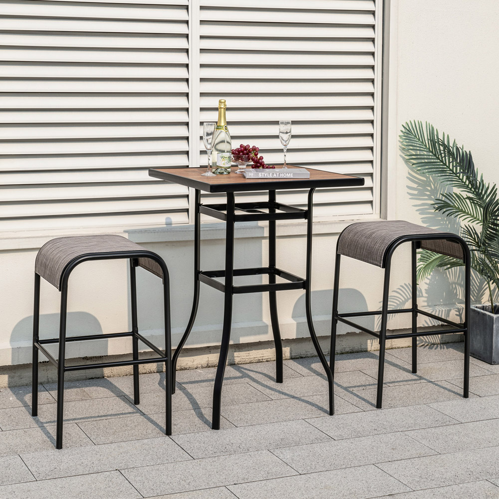 Costway Set of 2 Coffee Bistro Stools Image 3
