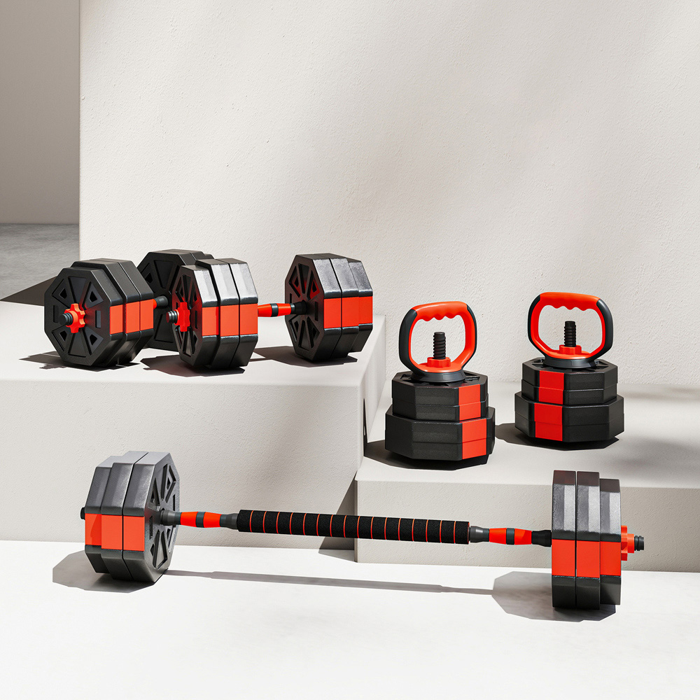 SPORTNOW 6-in-1 Red Adjustable Weight Set 30kg Image 4