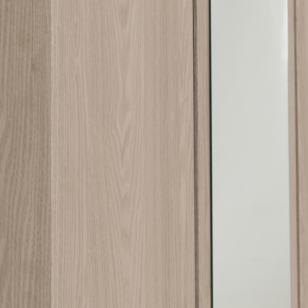 Seconique Paris 3 Door Smoked Ash Effect Mirror Wardrobe Image 7