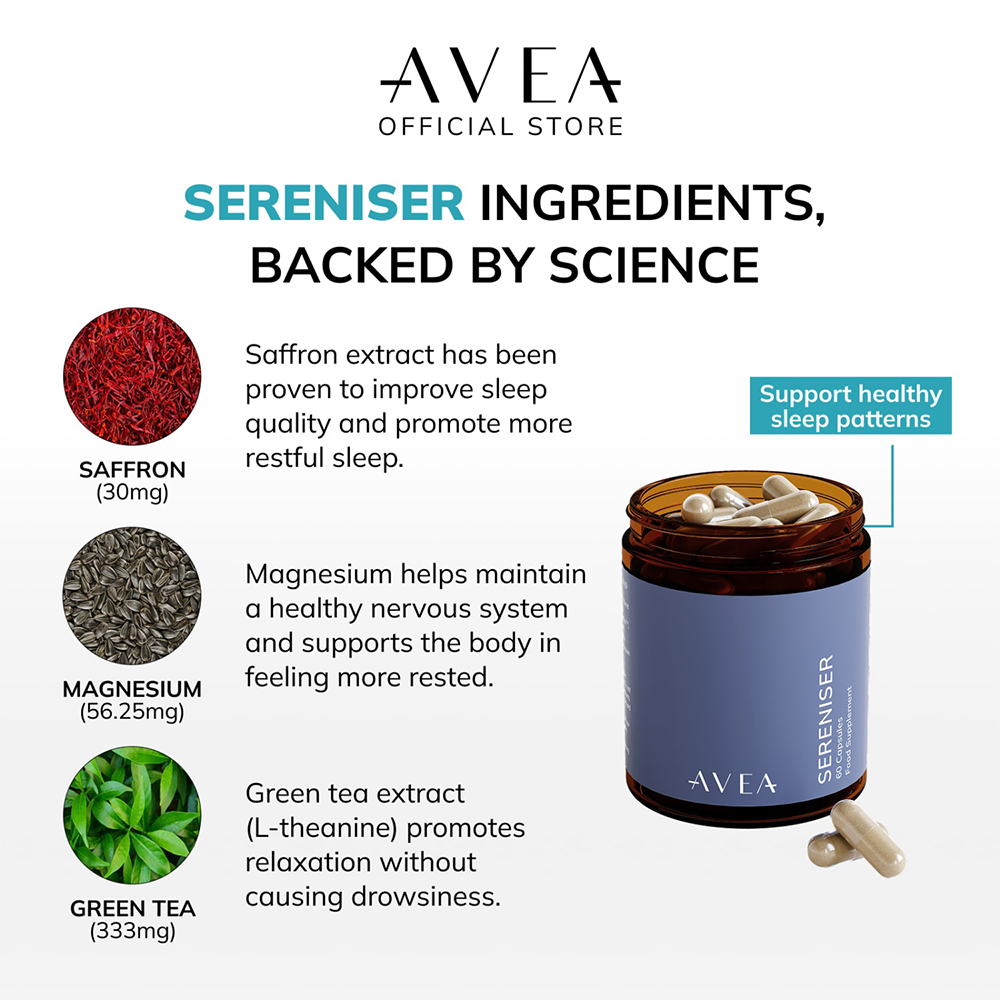Avea Sereniser Natural Sleep Support Capsules 60 Pack Image 8