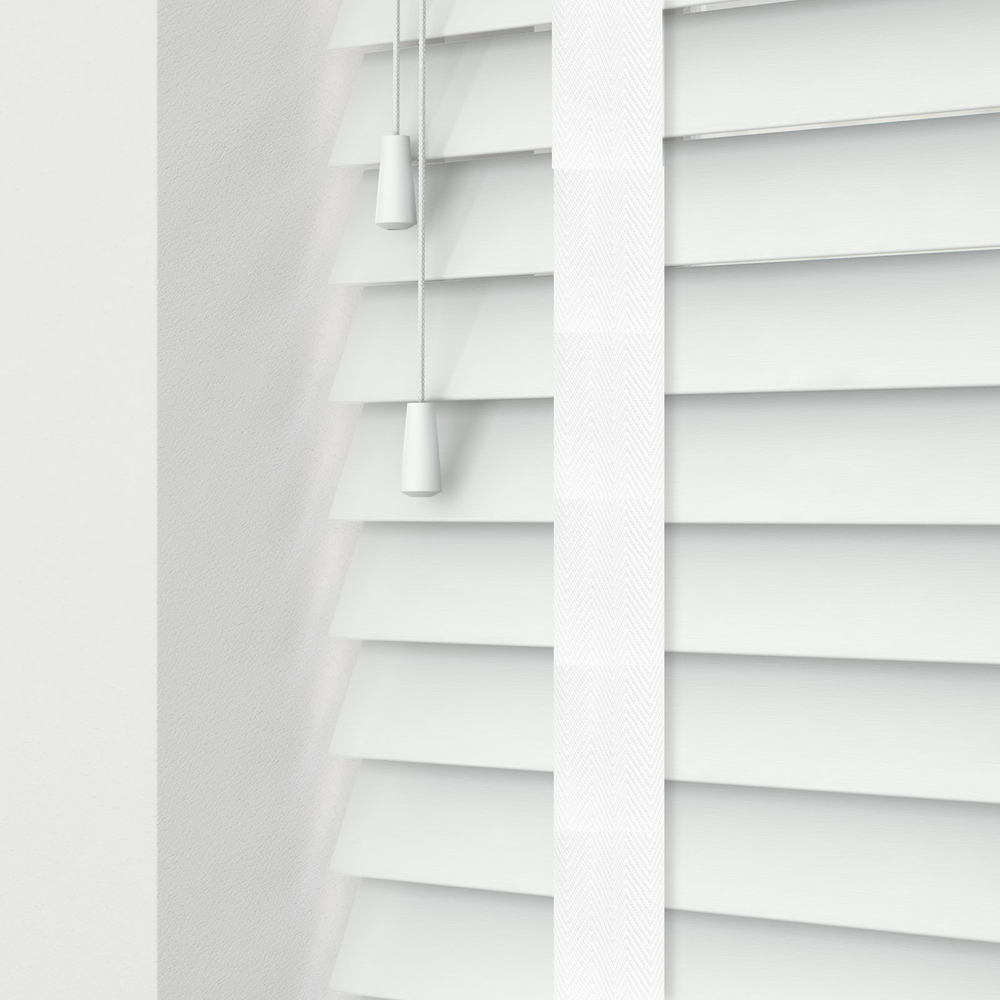 Caecus Real Wood Tape Venetian Blind White 45 x 120cm Image 1