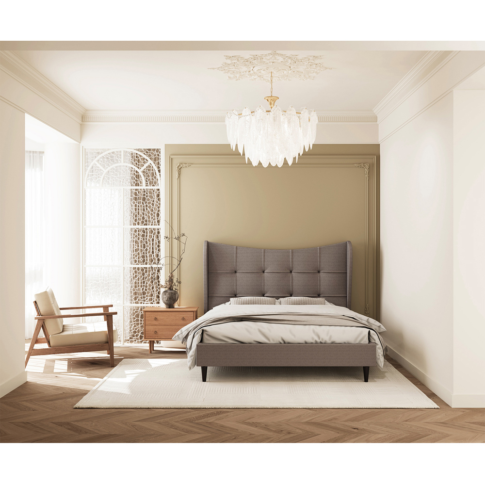 Seconique Verona King Size Brown Fabric Bed Frame Image 8