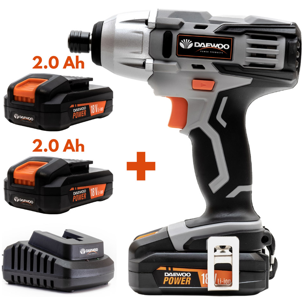 Daewoo U-Force 18V 2 x 2Ah Lithium-Ion Impact Drill Driver with Battery Charger Image 6
