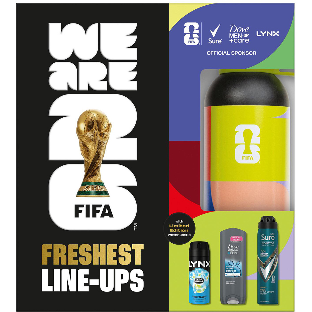 Sure FIFA Freshest Line-Ups Bodywash and Bodyspray with Water Bottle Gift Set for Him 4 Pack Image 4