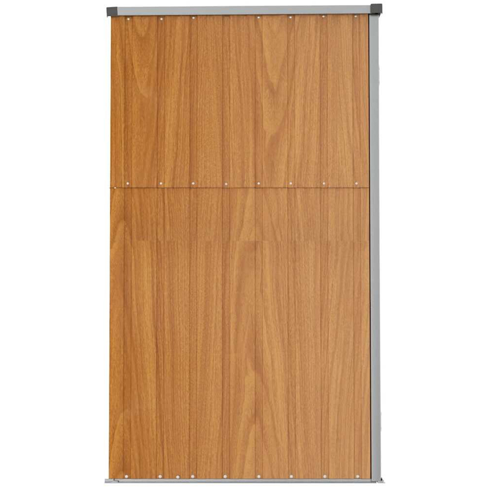 vidaXL 7.4 x 2.9ft Brown Galvanised Steel Pent Garden Tool Shed Image 2