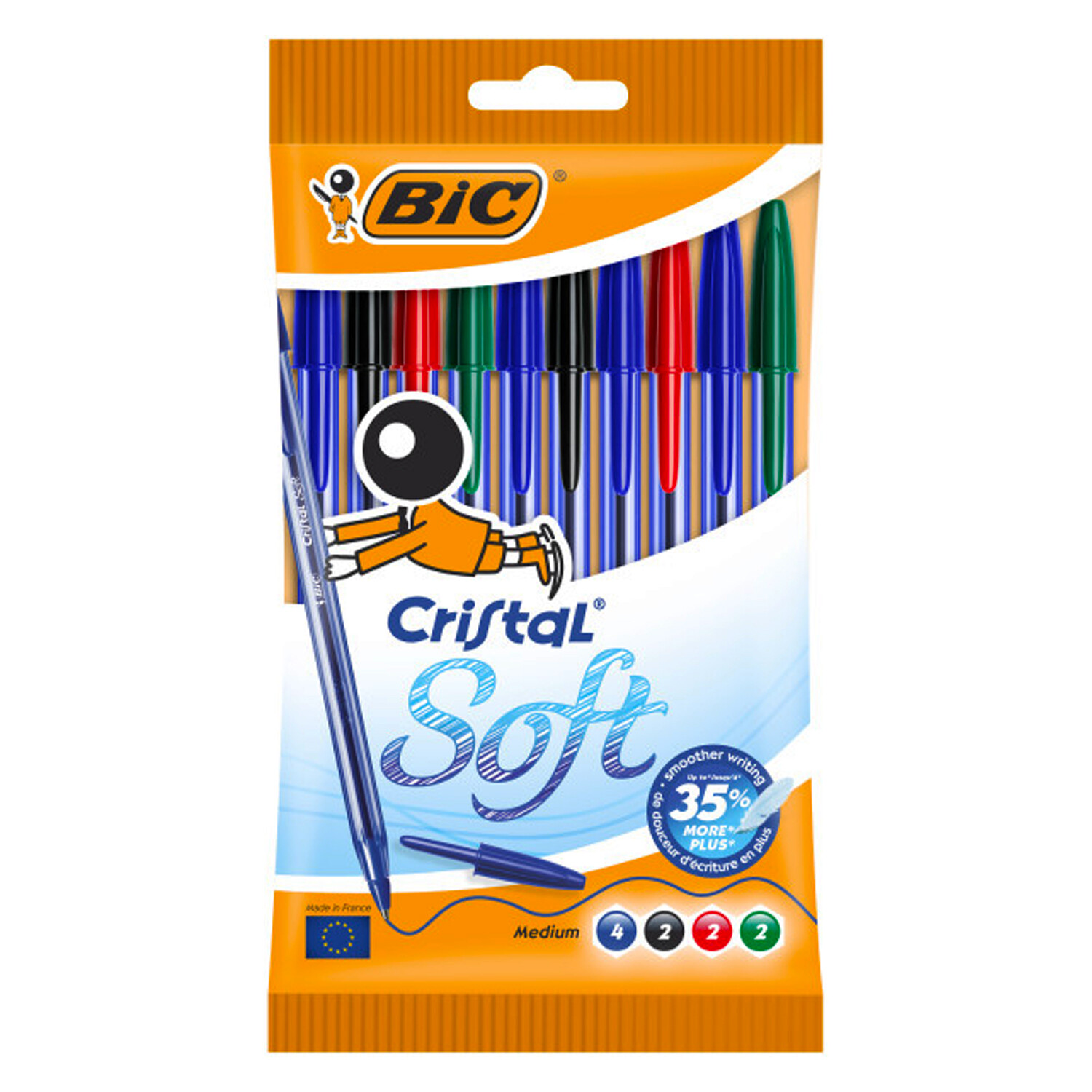 Pack of 10 BIC Cristal Soft Pens Image