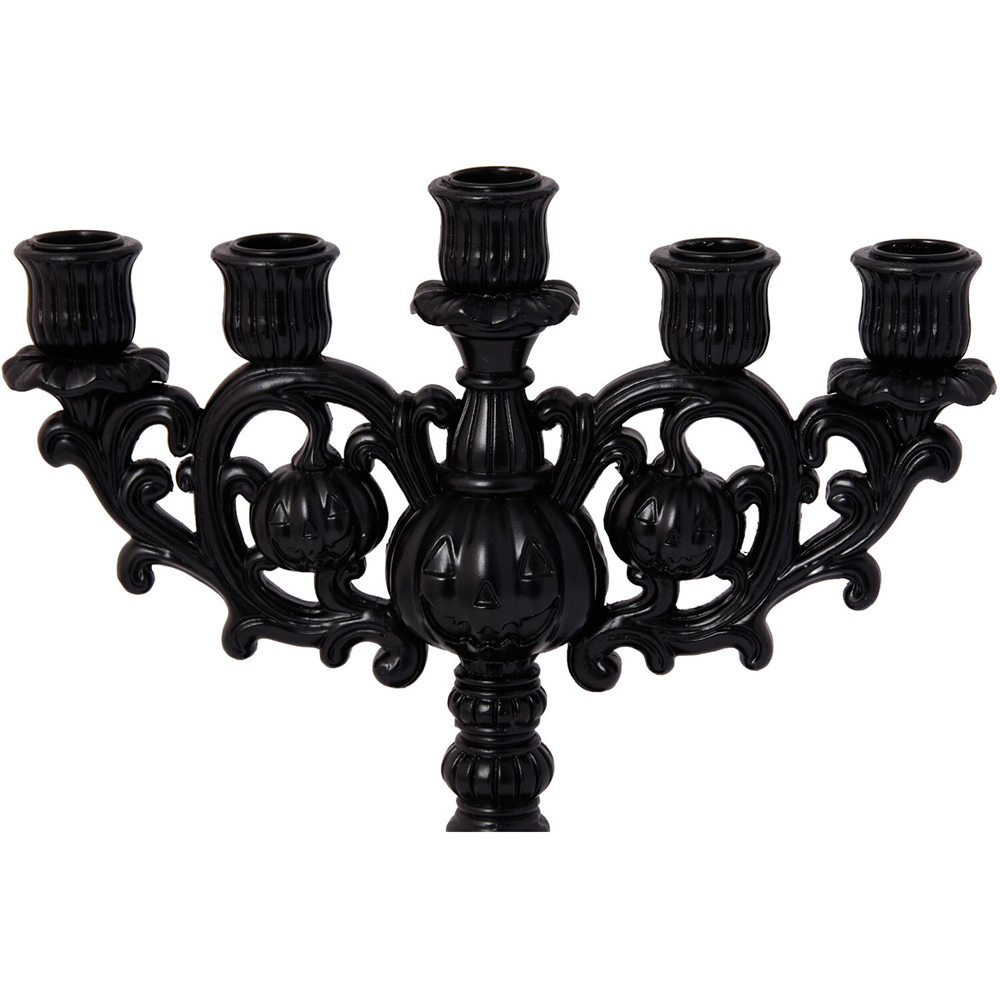 Pumpkin Halloween Candle Holder Black Image 5