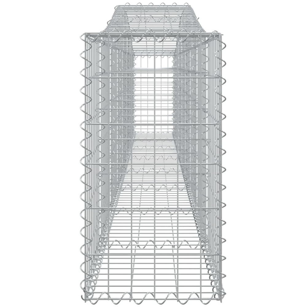 vidaXL Silver Galvanised Iron Gabion Basket 400 x 30 x 60/80cm 9 Pack Image 3