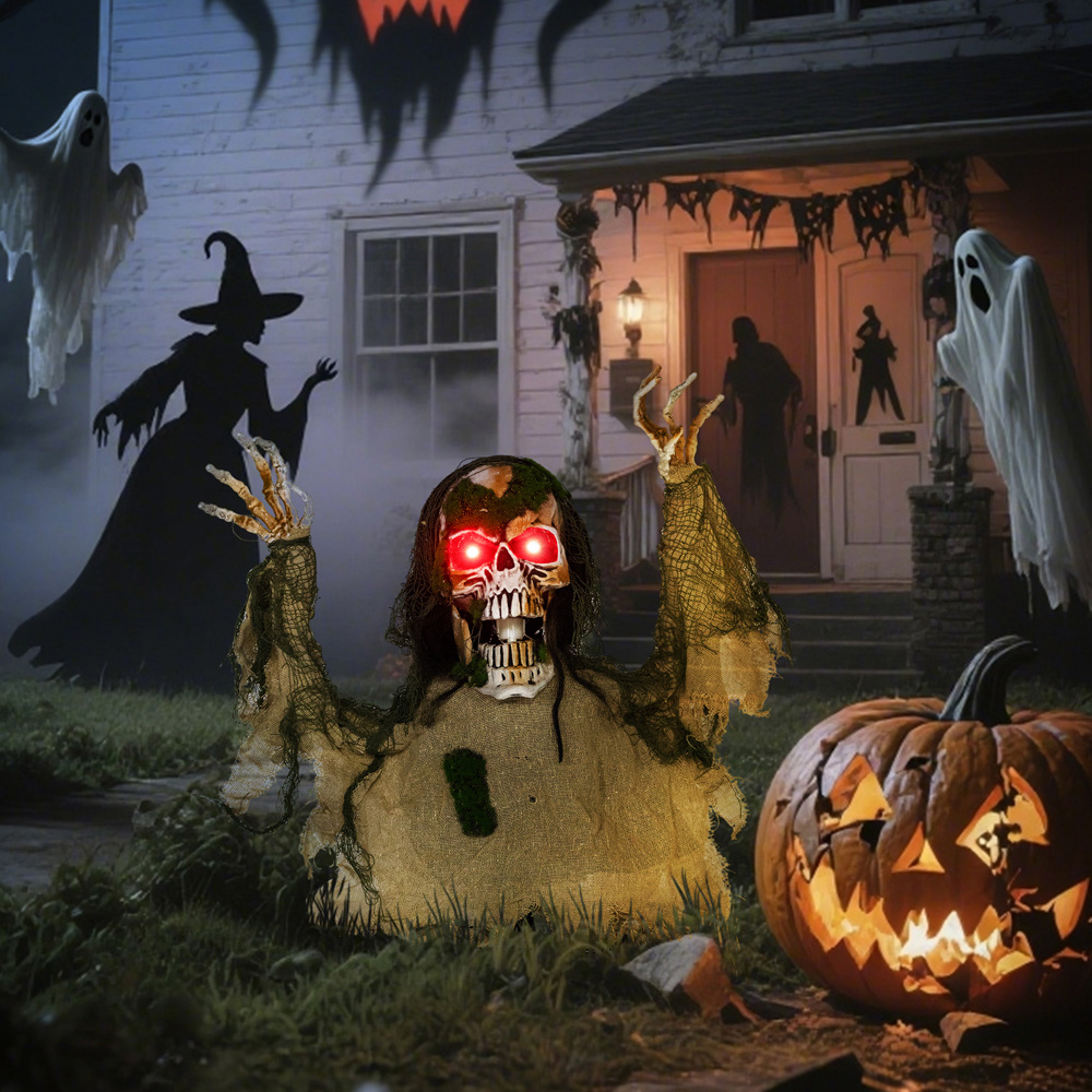 Outsunny Voice Activated Animatronics Skeleton Halloween Decoration Image 7