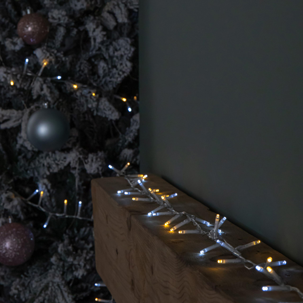 Samuel Alexander TreeBrights 2000 White and Warm White LED Clear Cable Christmas String Lights 50m Image 9
