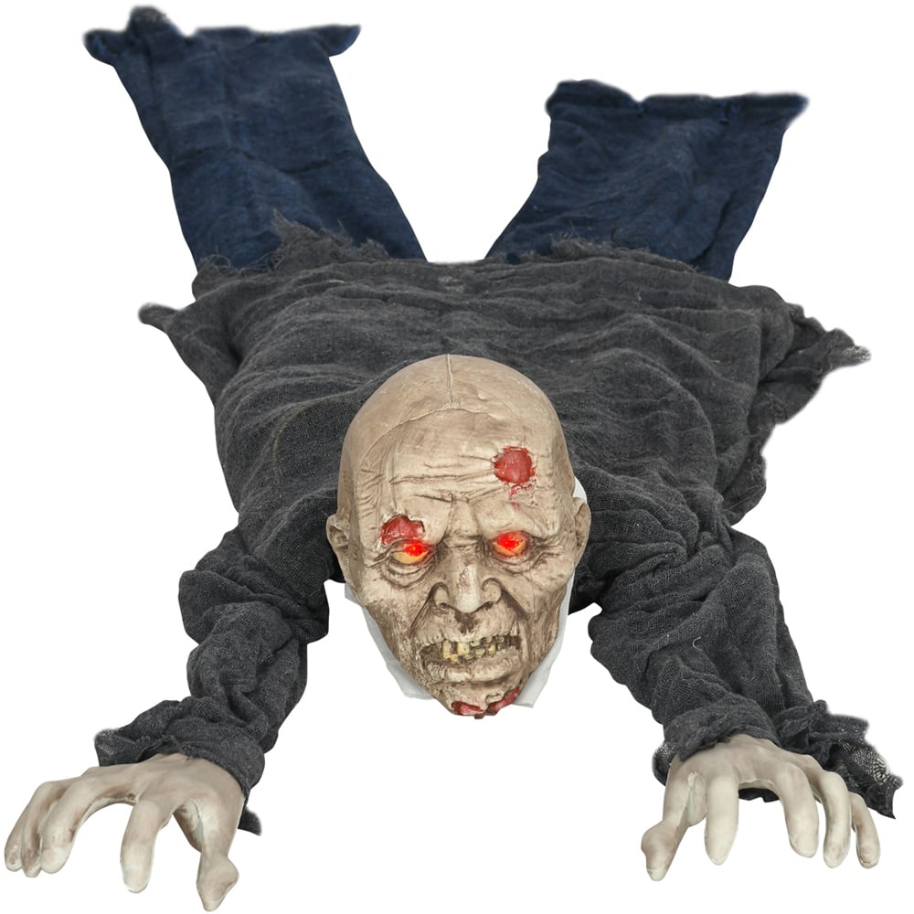 HOMCOM Crawling Zombie Sound Activated Outdoor Halloween Decoration 5.2ft Image 1