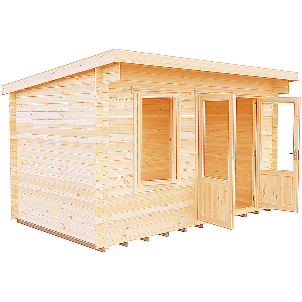 Shire Edgefield 13 x 8ft Apex Garden Log Cabin Image 1