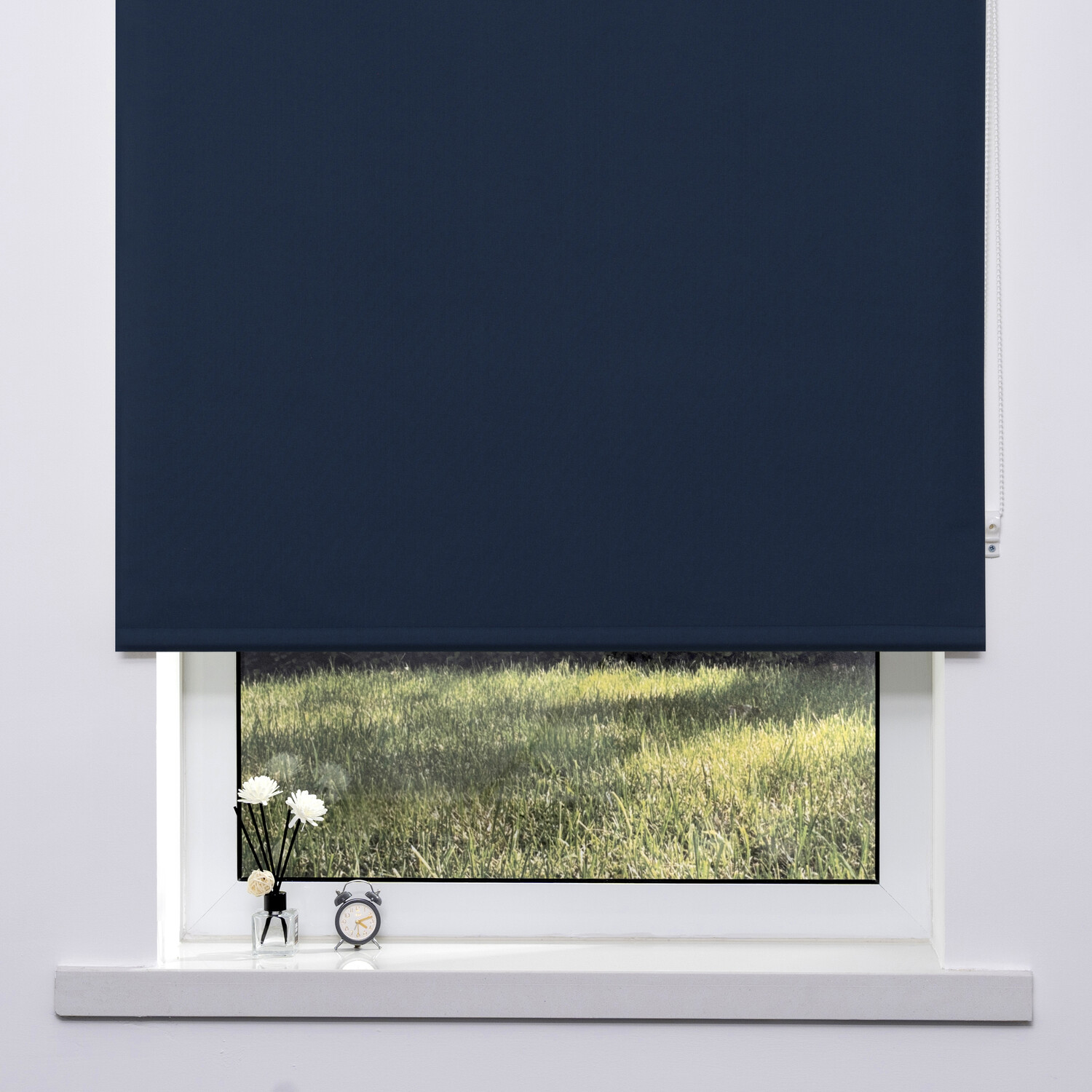 Plain Blackout Blinds Evening Blue 60cm Image 1