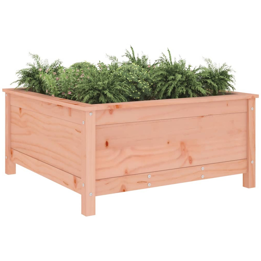 vidaXL Natural Solid Douglas Wood Garden Planter 82.5 x 82.5 x 39cm Image 2