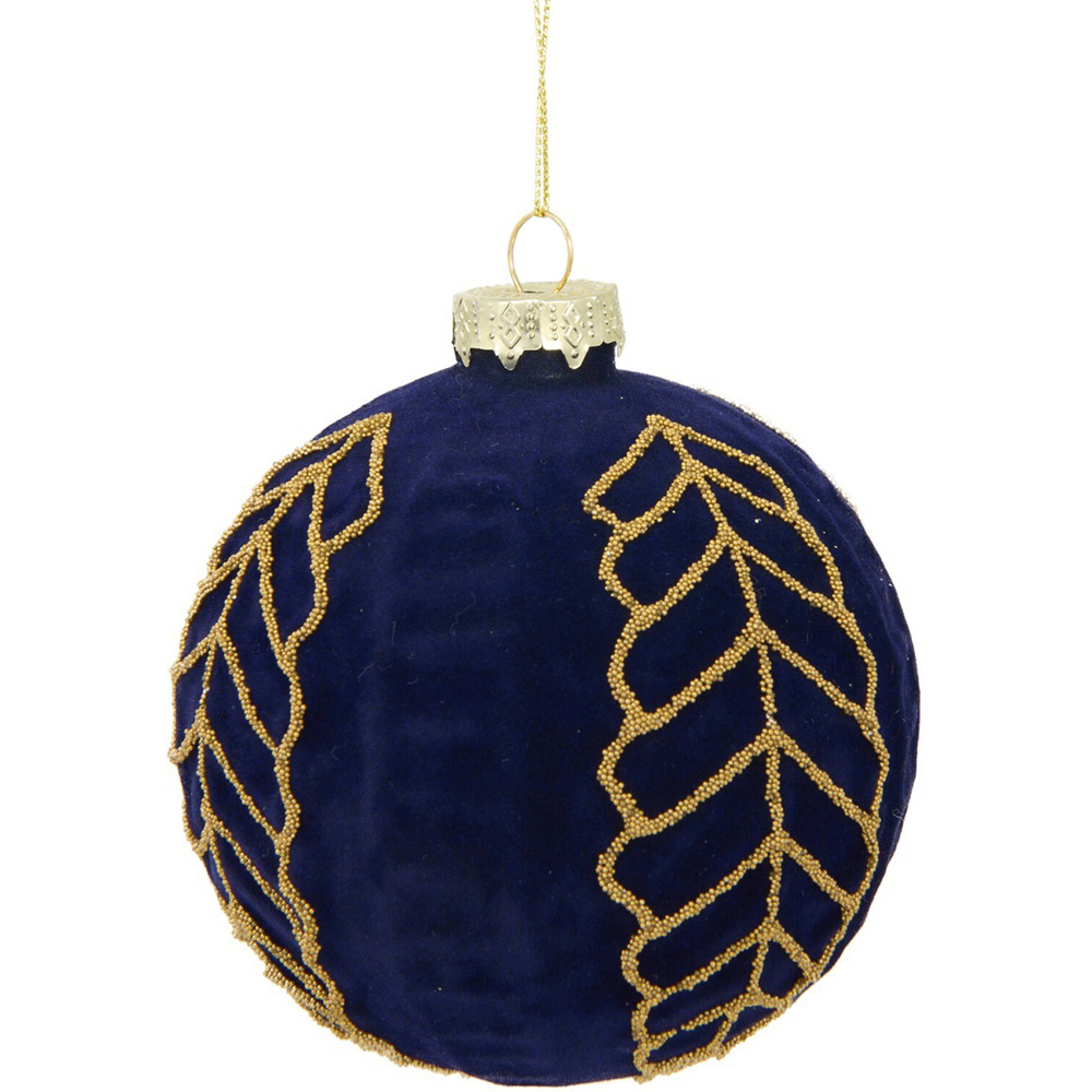 Embellished Leaf Design Bauble Image 4