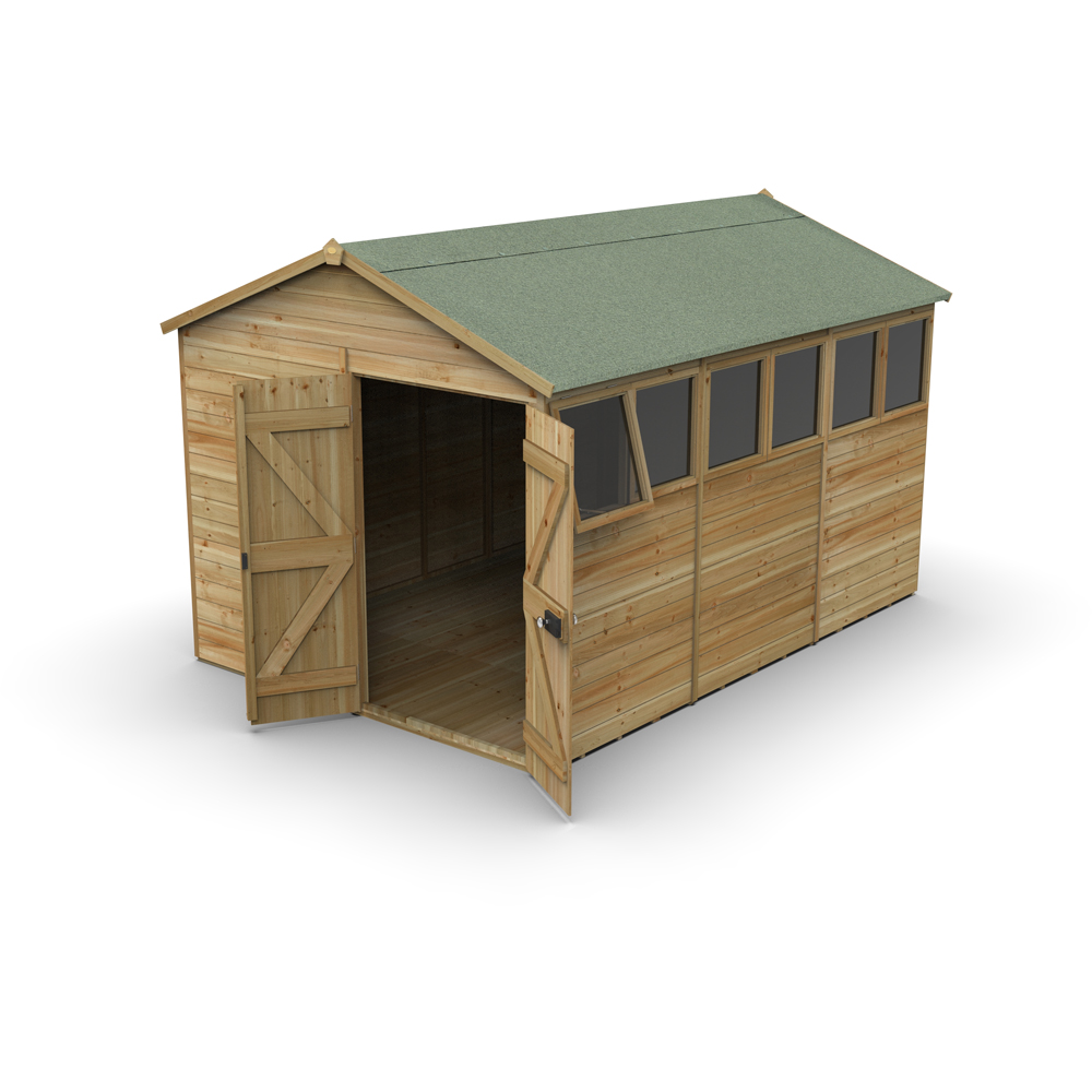 Forest Garden Timberdale 8 x 12ft Single Opening Apex Shed Image 3