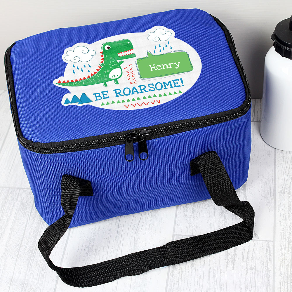 Personalised Memento Be Roarsome Dinosaur Lunch Bag Image 2