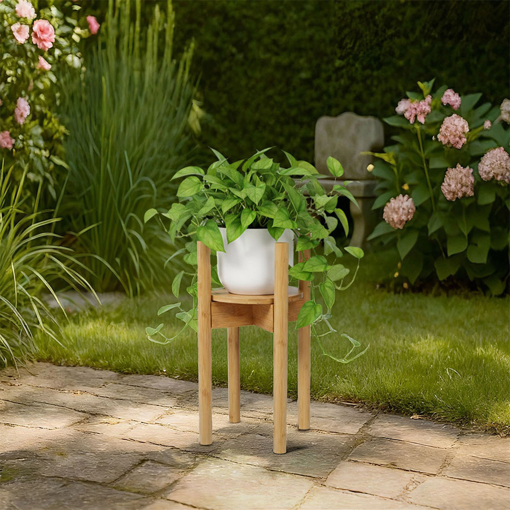 Levede Bamboo Adjustable Plant Stand 20-30cm Image 2