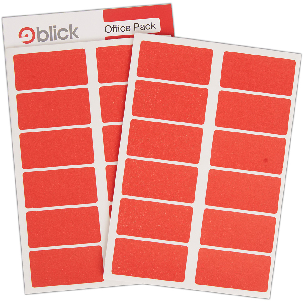 Blick Red Rectangular Self Adhesive Warehouse Stickers 25 x 50mm 320 Pack Image 4