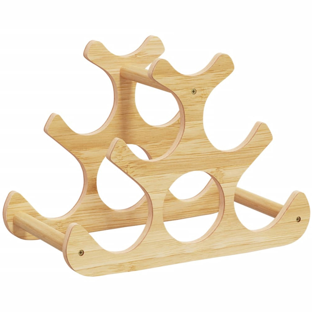 vidaXL 6 Bottle Brown Compact Wine Rack Image 1