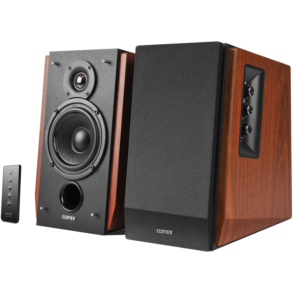 Edifier R1700BT 2.0 Brown Bluetooth Bookshelf Speaker Set 66W Image 1