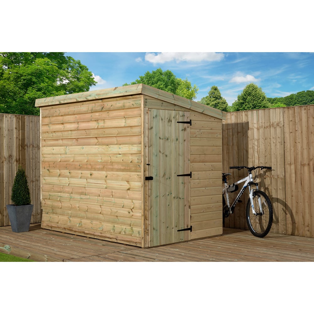 Empire Sheds 2000 4 x 4ft Tongue and Groove Wooden Pent Garden Shed Image 2