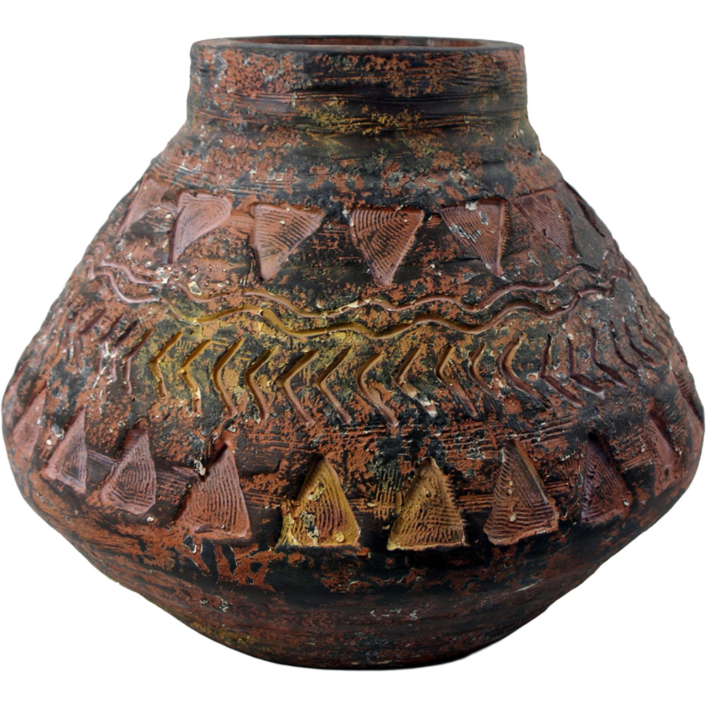 Leaf Aztec Rustic Fibreglass Composite Indoor Planter 30 x 40cm Image 1