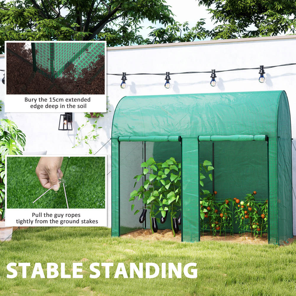 Outsunny 6.5 x 3.2ft Tomato Greenhouse with Zipped Door Image 7