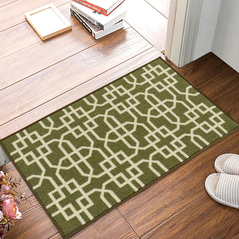 Smart Living Siam Green and Cream Gel Back Non-Slip Door Mat 40 x 60cm Image 4