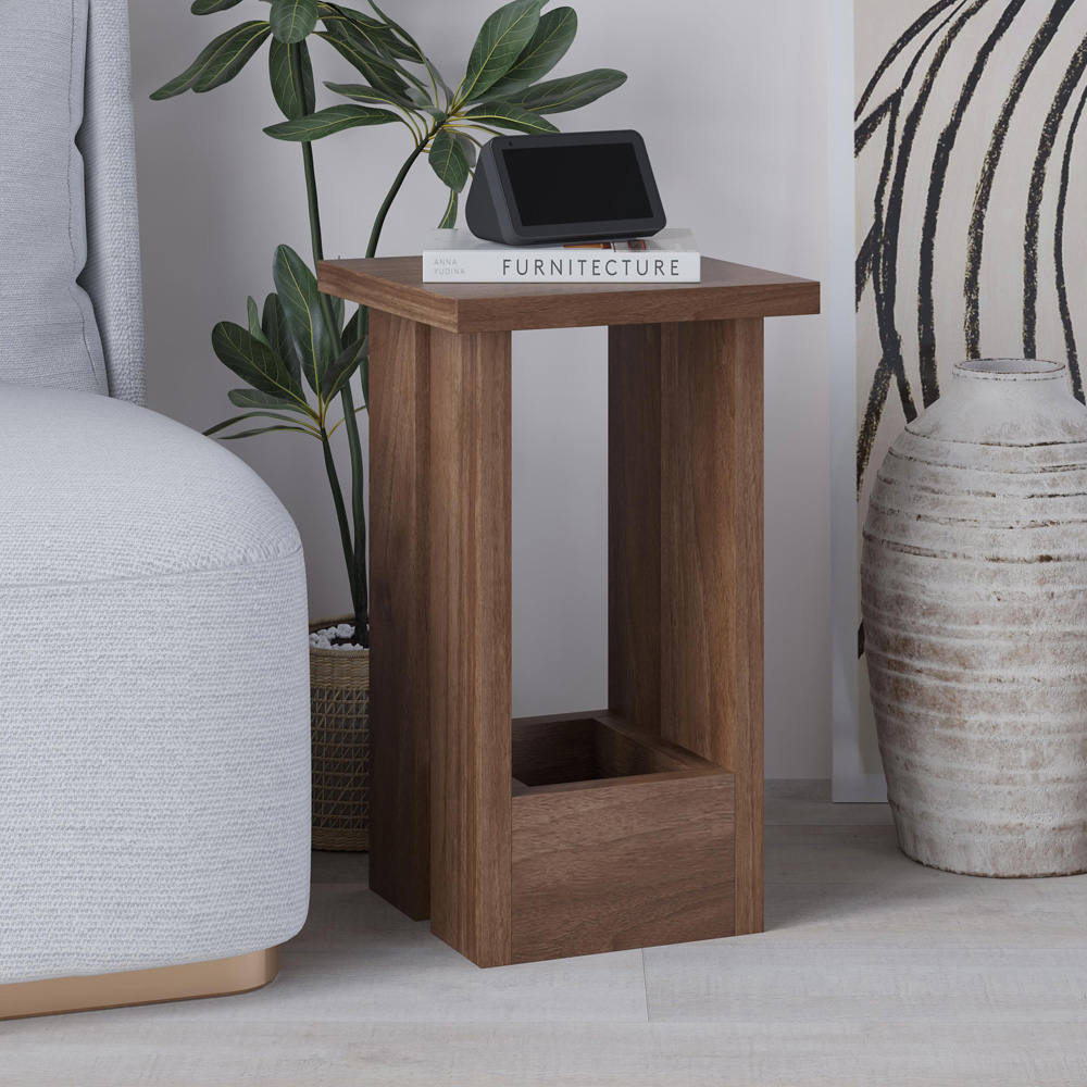 Decortie Tasos Istanbul Walnut Side Table Image 5