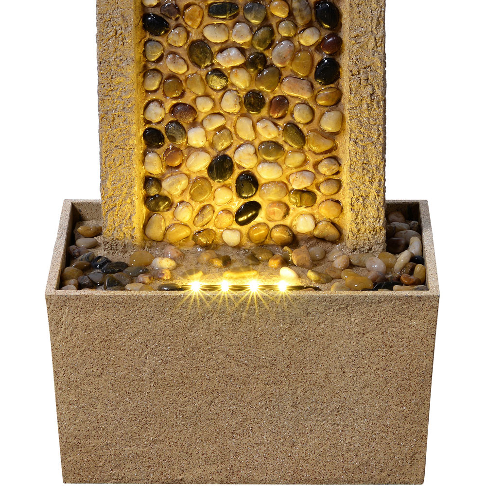 Teamson Home Brown River Rock Water Outdoor Fountain 36 inch Image 5